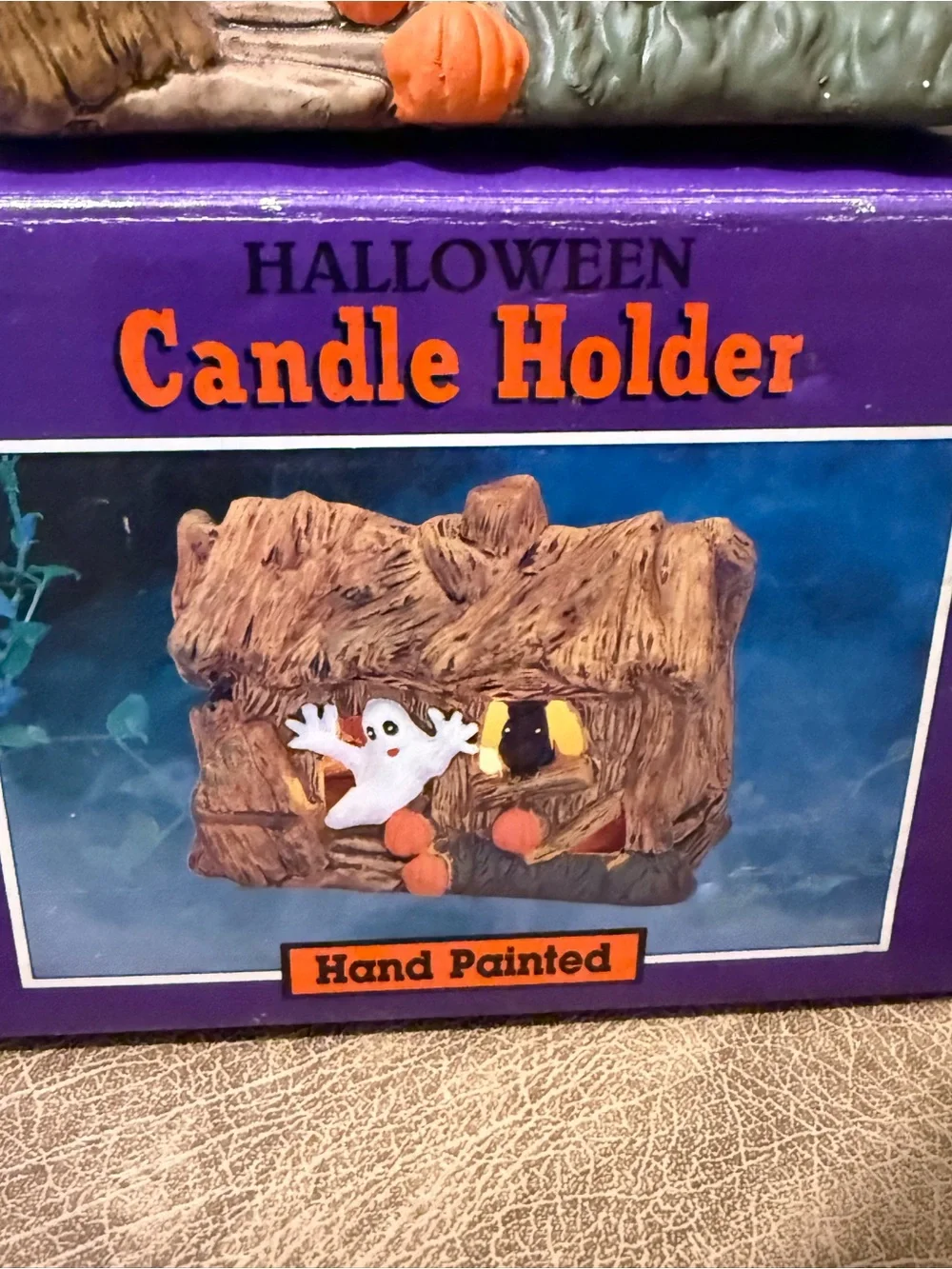 Halloween Ghost Pumpkin Village house Unbranded Brown & Orange Decor